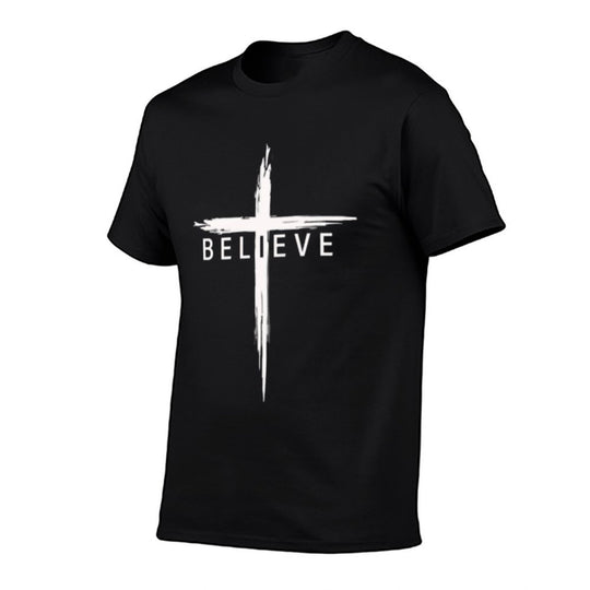 Believe Christian Cross Jesus Christ Christians Men Women  Graphic-printed T-Shirt