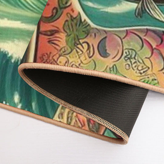 Retro Tattooed Mermaid  Multi-Purpose Bath Mat