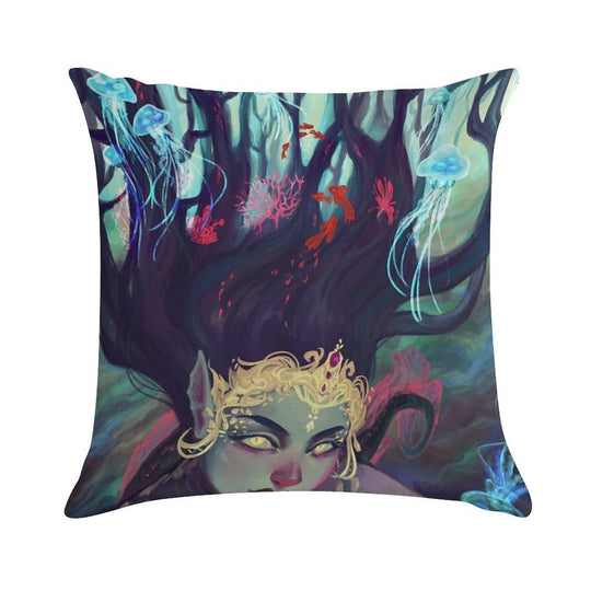 Abyss Mermaid Soft Luxury Feel Throw Pillow