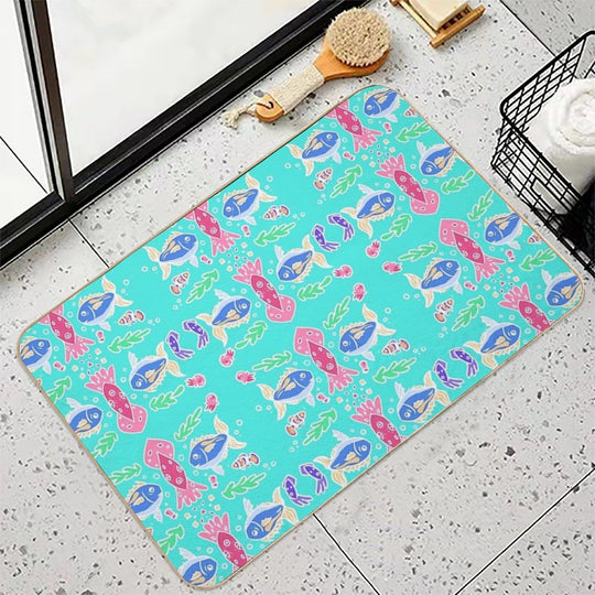 Vibrant Squid  Eco-Friendly Bath Mat