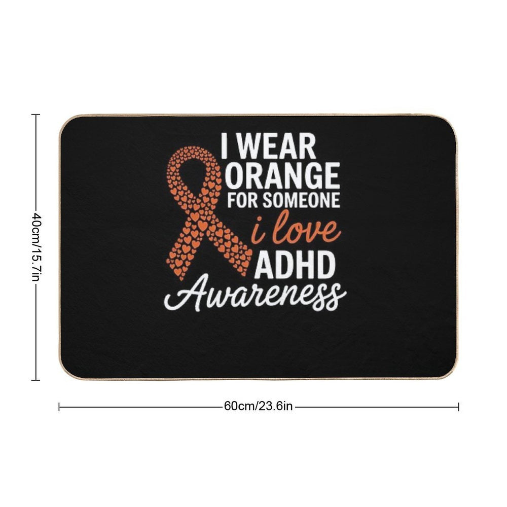 ADHD Awareness Month ADHD Embrace Neurodiversity  Eco-Friendly Bath Mat