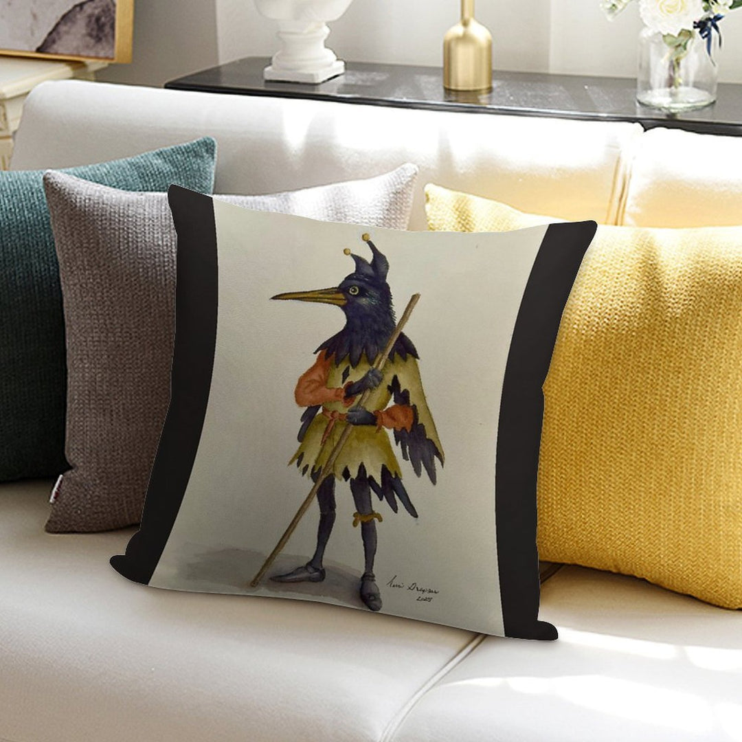 The Crow Jester Soft Ultra-Soft Texture Throw Pillow