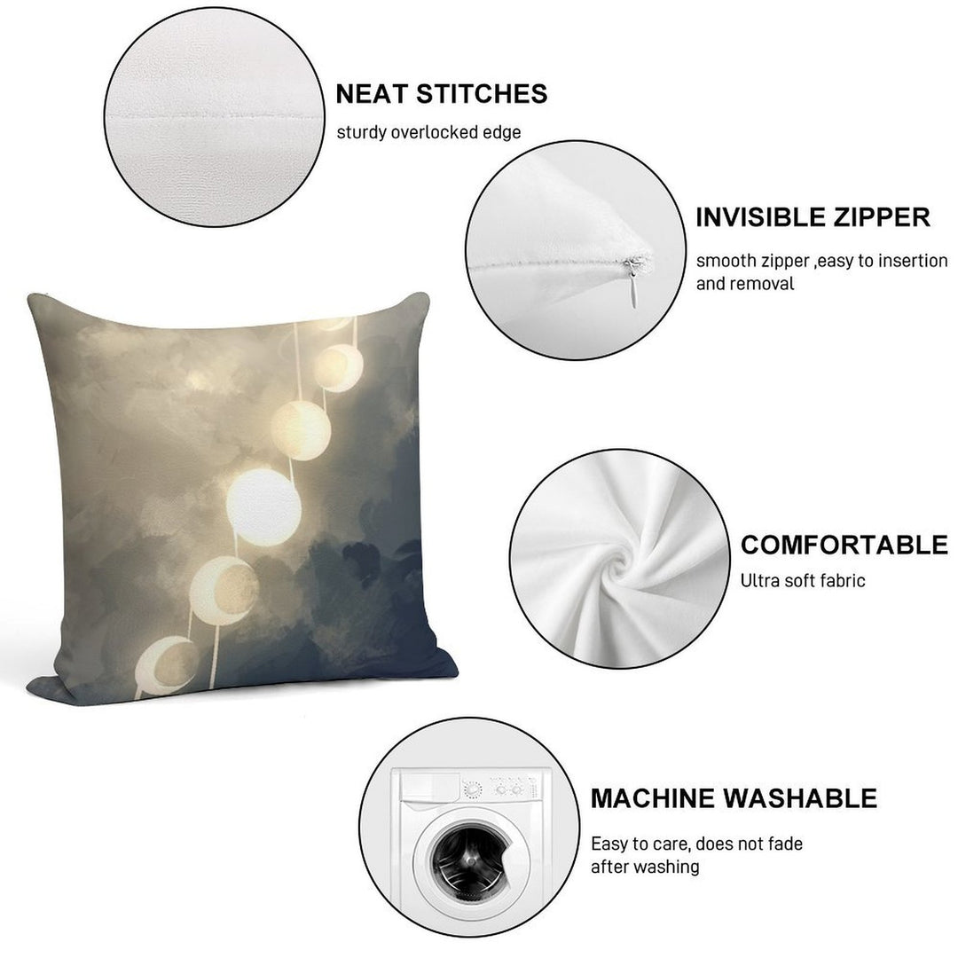 Phases Soft Decorative Cover Throw Pillow