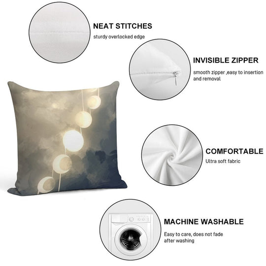 Phases Soft Decorative Cover Throw Pillow