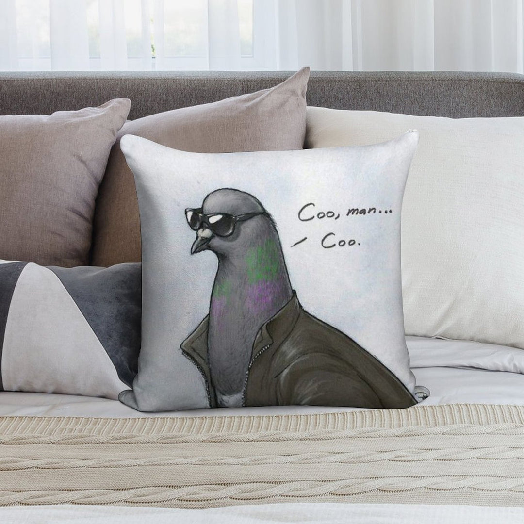 Coo' Man, Coo' Pigeon Soft Warmth Comfort Throw Pillow