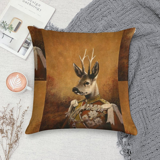Regal Roe Deer Soft Decorative Cover Throw Pillow