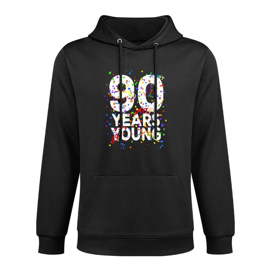 Funny 90 Years Young Happy 90th Birthday For Men Women Unisex Design Hoodie