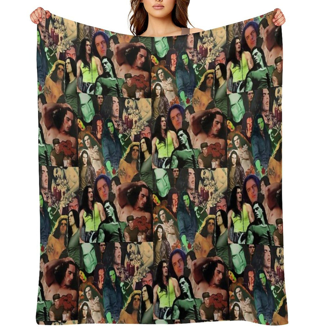 Type O Negative Peter Steele Dark Goth Collage Edit II Lightweight Throw Blanket