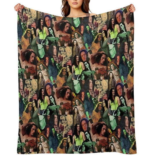 Type O Negative Peter Steele Dark Goth Collage Edit II Lightweight Throw Blanket