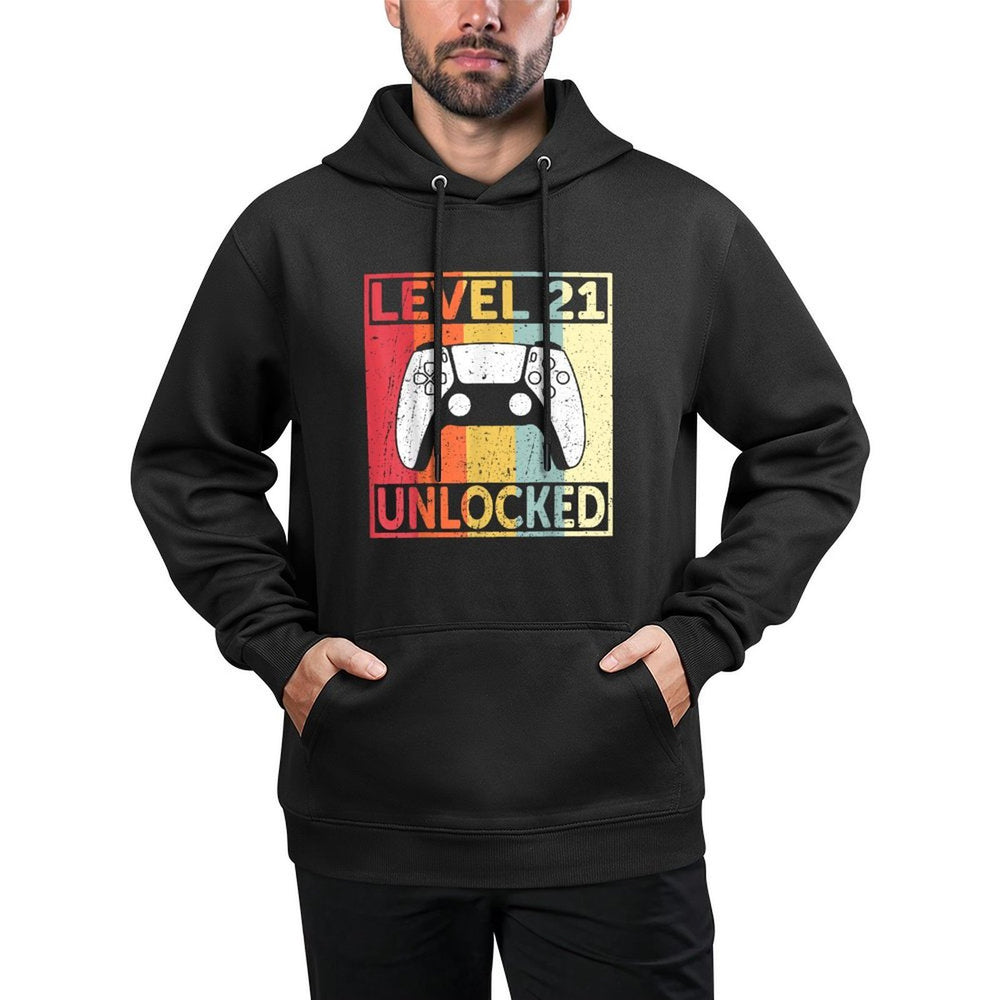 Level 21 Unlocked Funny Video Gamer 21st Birthday Easy Care Hoodie