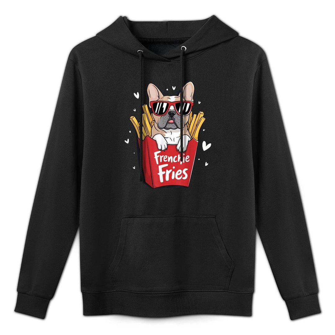 Frenchie Fries French Bulldog Pilling-Resistant Hoodie