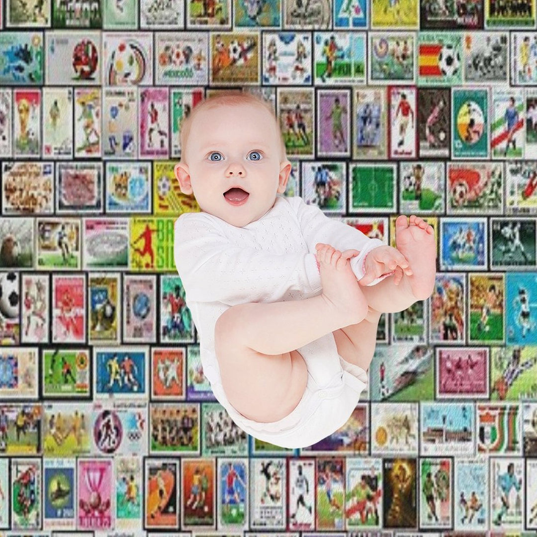 Soccer Stamps Lightweight Throw Blanket