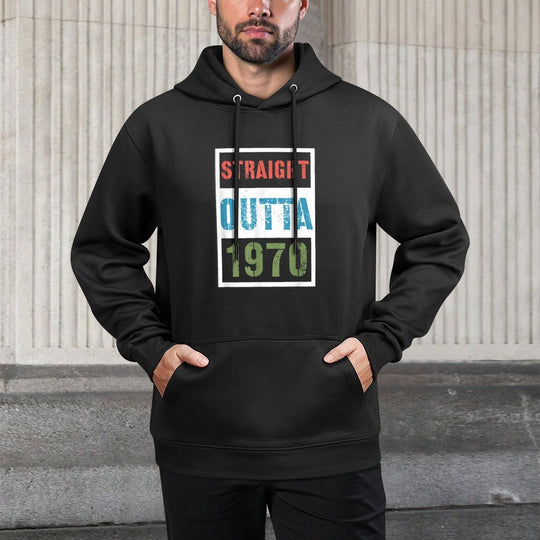 Straight Outta 1970 50th Birthday Gift Vintage Retro Funny Versatile Streetwear Hoodie