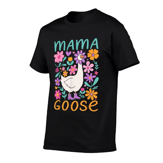 Funny Silly Goose Mom Mommy Mothers Day Floral Mama Goose  Moisture-wicking T-Shirt
