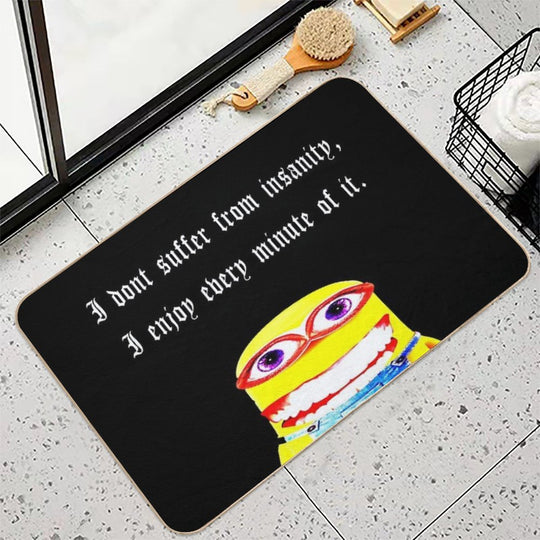 Funny Minion Ironic Insanity Quote Meme  Dirt-Trapping Bath Mat