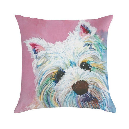 West Highland Terrier Love Soft Bedroom Essential Throw Pillow