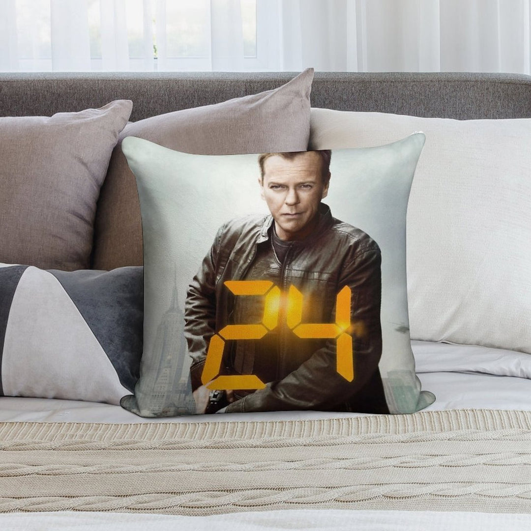 Jack Bauer 24 Soft Washable Throw Pillow
