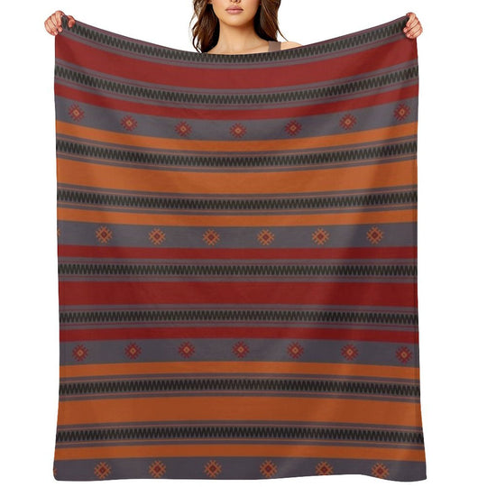 Oriental Kilim Rug 3 Wrinkle-free Throw Blanket