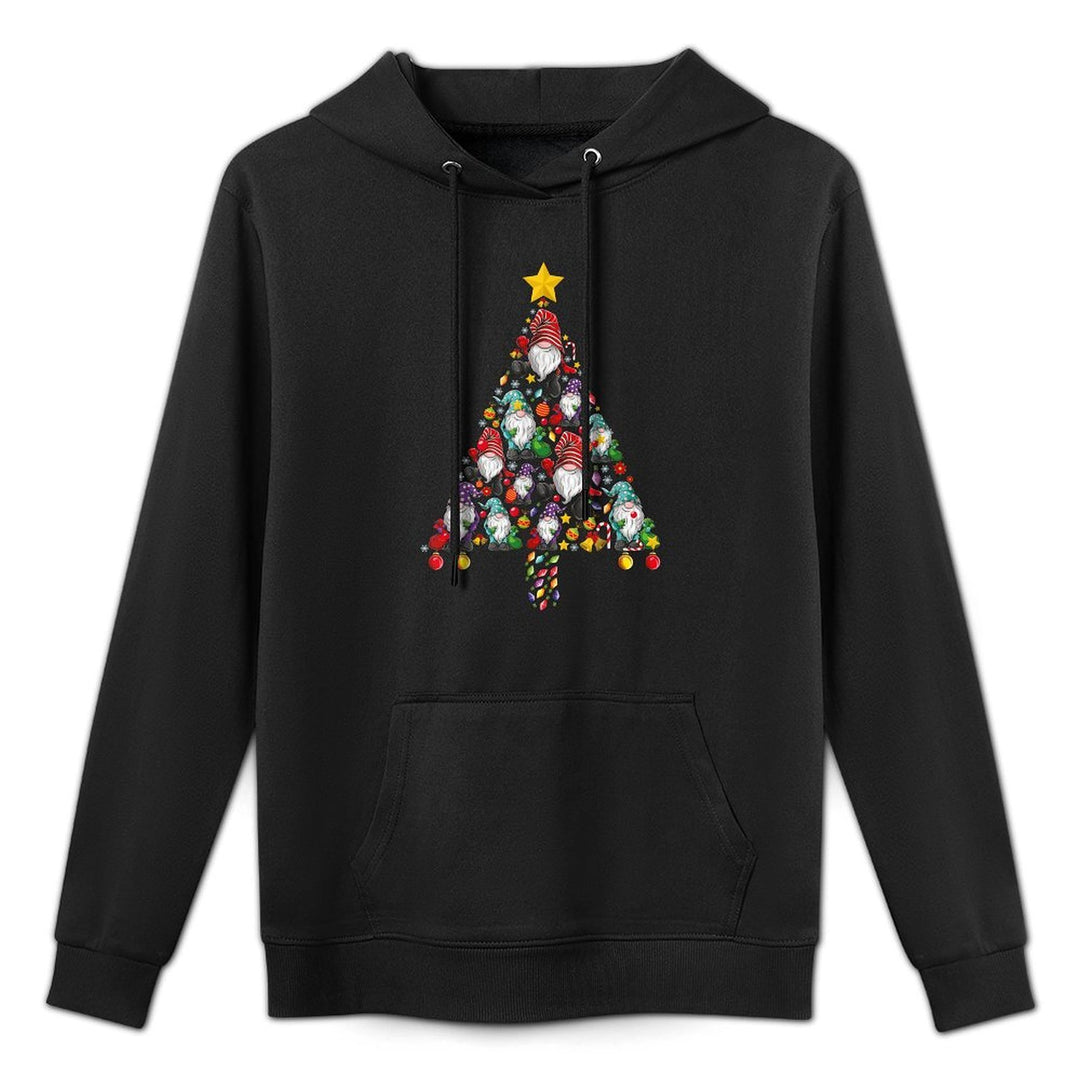 Funny Gnomes Christmas Tree Gnomies Family Xmas Men Kids Cotton-Polyester Blend Hoodie