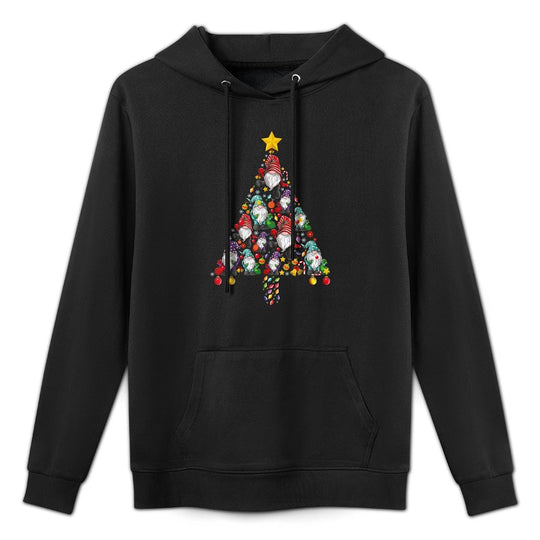 Funny Gnomes Christmas Tree Gnomies Family Xmas Men Kids Cotton-Polyester Blend Hoodie