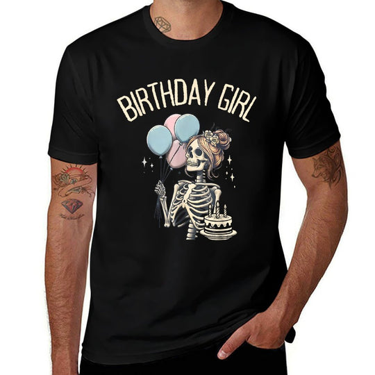 Skeleton Funny Halloween Birthday Girl Skeleton  Affordable Price T-Shirt