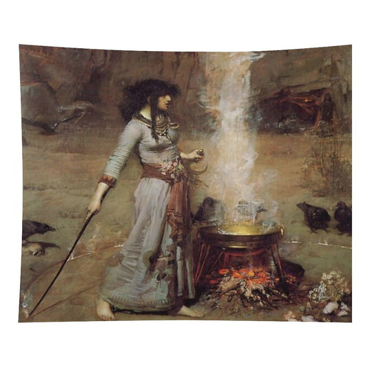 John William Waterhouse - The Magic Circle Tapestry