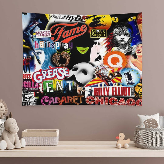 Broadway Musical Collage Tapestry