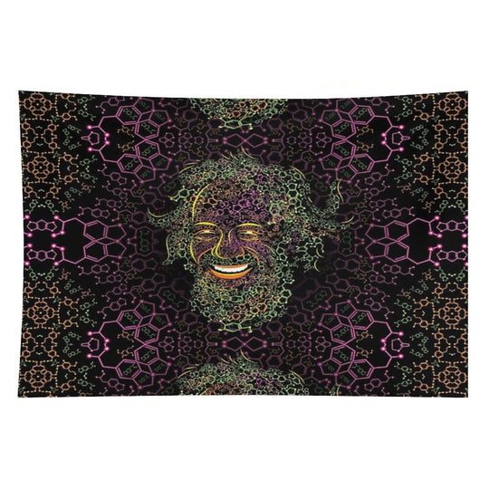 Alexander Shulgin MDMA And 2C-B Molecules Psychedelic Portrait Tapestry