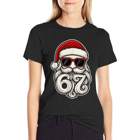 6 7 Christmas 67 Santa Six Seven Christmas Boysns  Rolled Sleeves T-Shirt