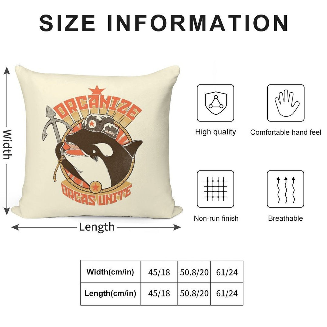 Orcanize Soft High-Density Material Throw Pillow