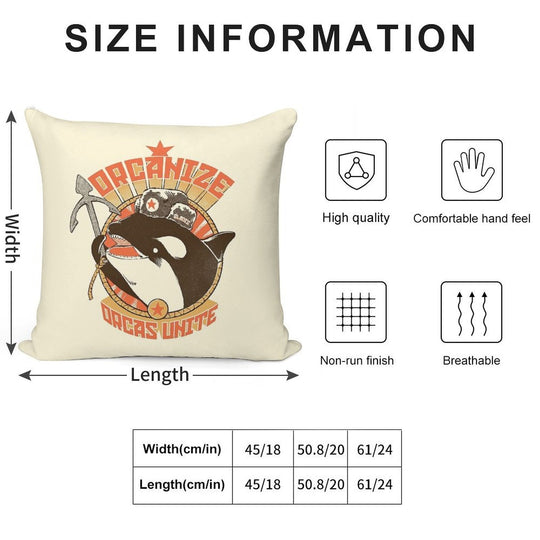 Orcanize Soft High-Density Material Throw Pillow