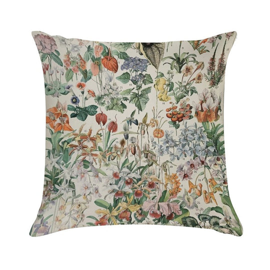 Adolphe Millot Fleurs D Soft Short Plush Fabric Throw Pillow