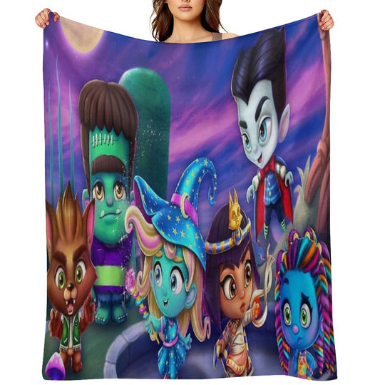 Super Monsters Travel-friendly Throw Blanket