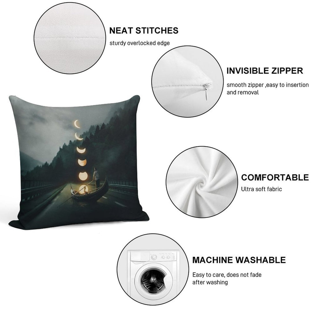 Moon Ride Soft Warmth Comfort Throw Pillow