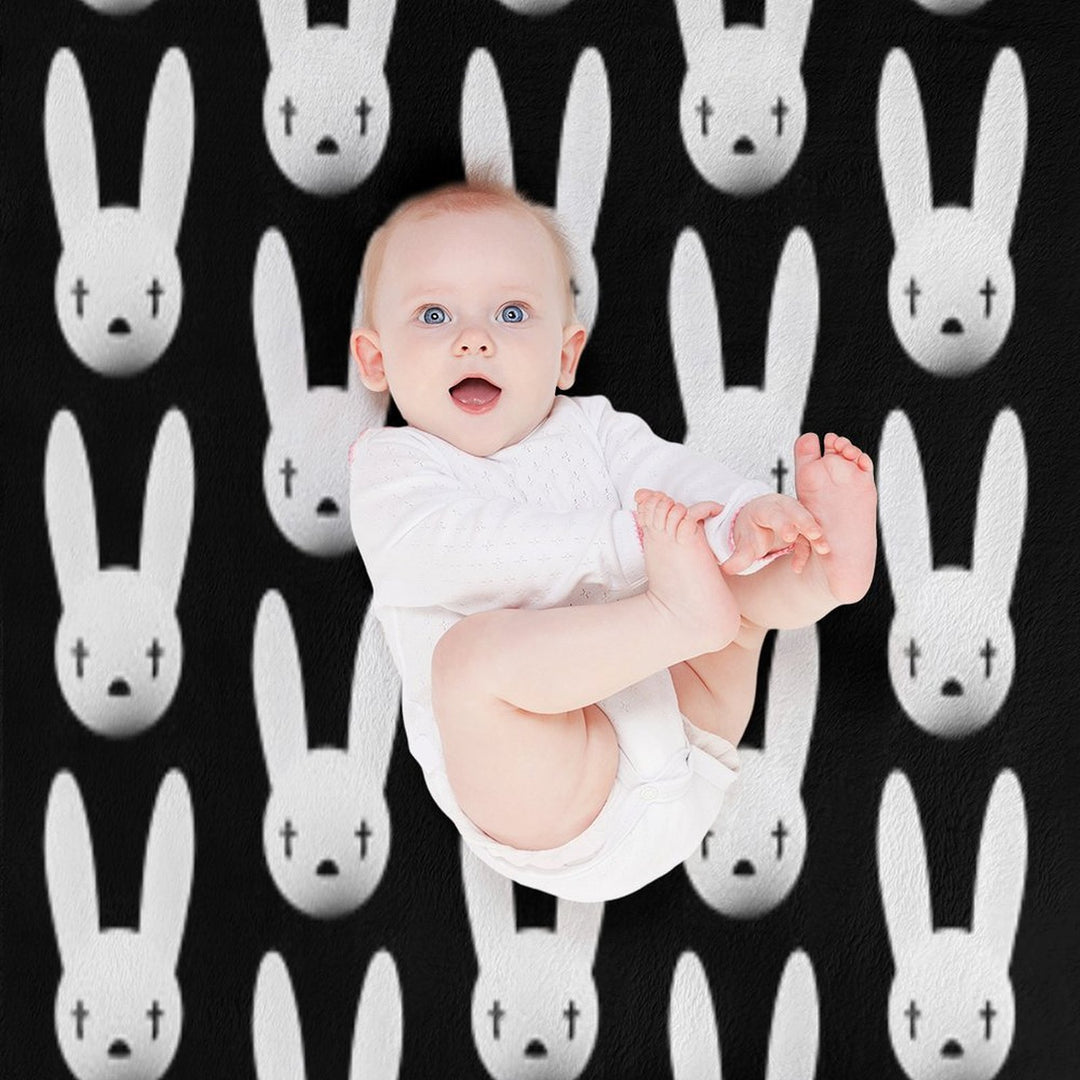 Bad Bunny Logo Oasis Tour 2019 2020 Budiyanto Premium Throw Blanket