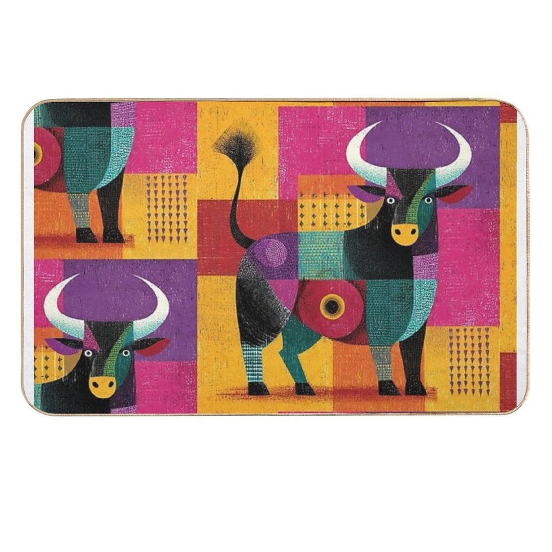 Taurus Once They Decide To Do Something...  Repositionable Bath Mat