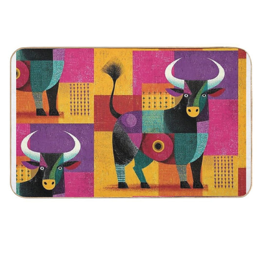 Taurus Once They Decide To Do Something...  Repositionable Bath Mat