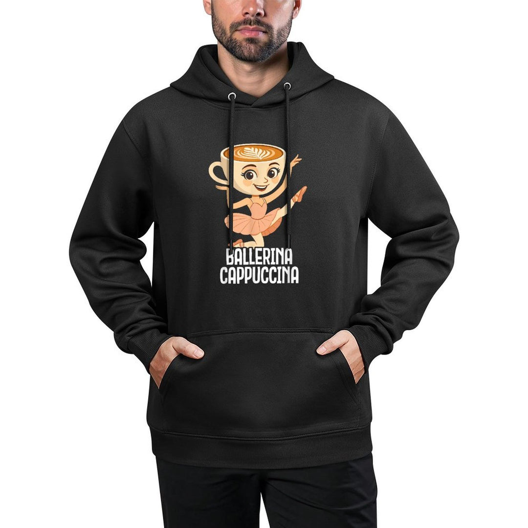 Ballerina Cappuccina Italian Brainrot Funny Meme Kangaroo Pocket Hoodie