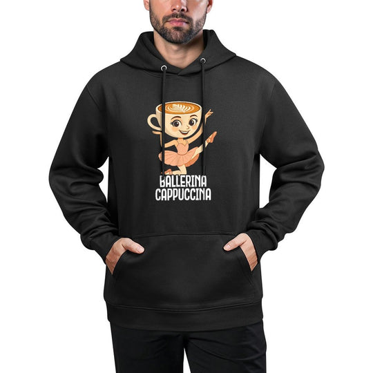 Ballerina Cappuccina Italian Brainrot Funny Meme Kangaroo Pocket Hoodie