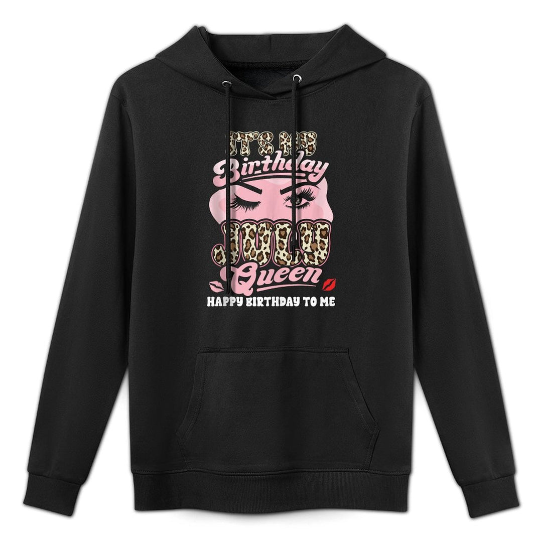 Happy Birthday Girl Born July Sassy Queen Leopard Women Easy Care Hoodie