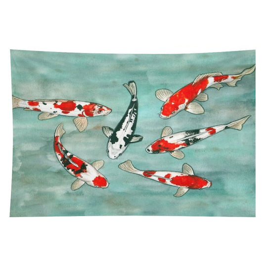 Le Ballet Des Carpes Koi Tapestry