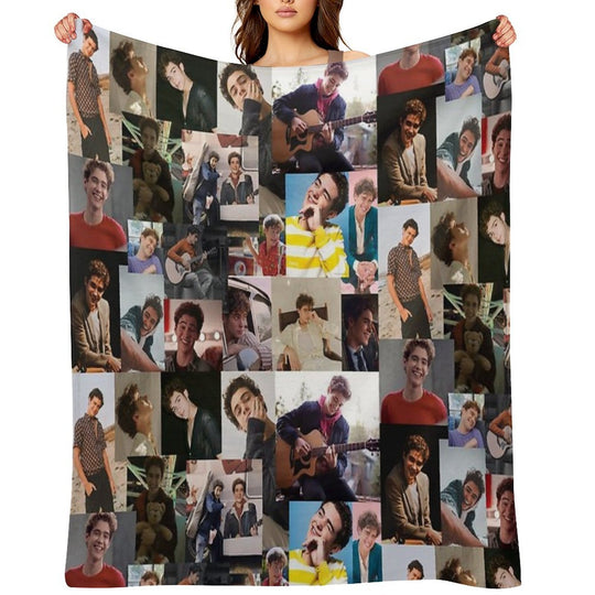 Joshua Bassett Collage Quick-dry Throw Blanket