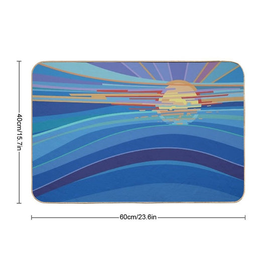 Living Seas Mural  Easy Maintenance Bath Mat