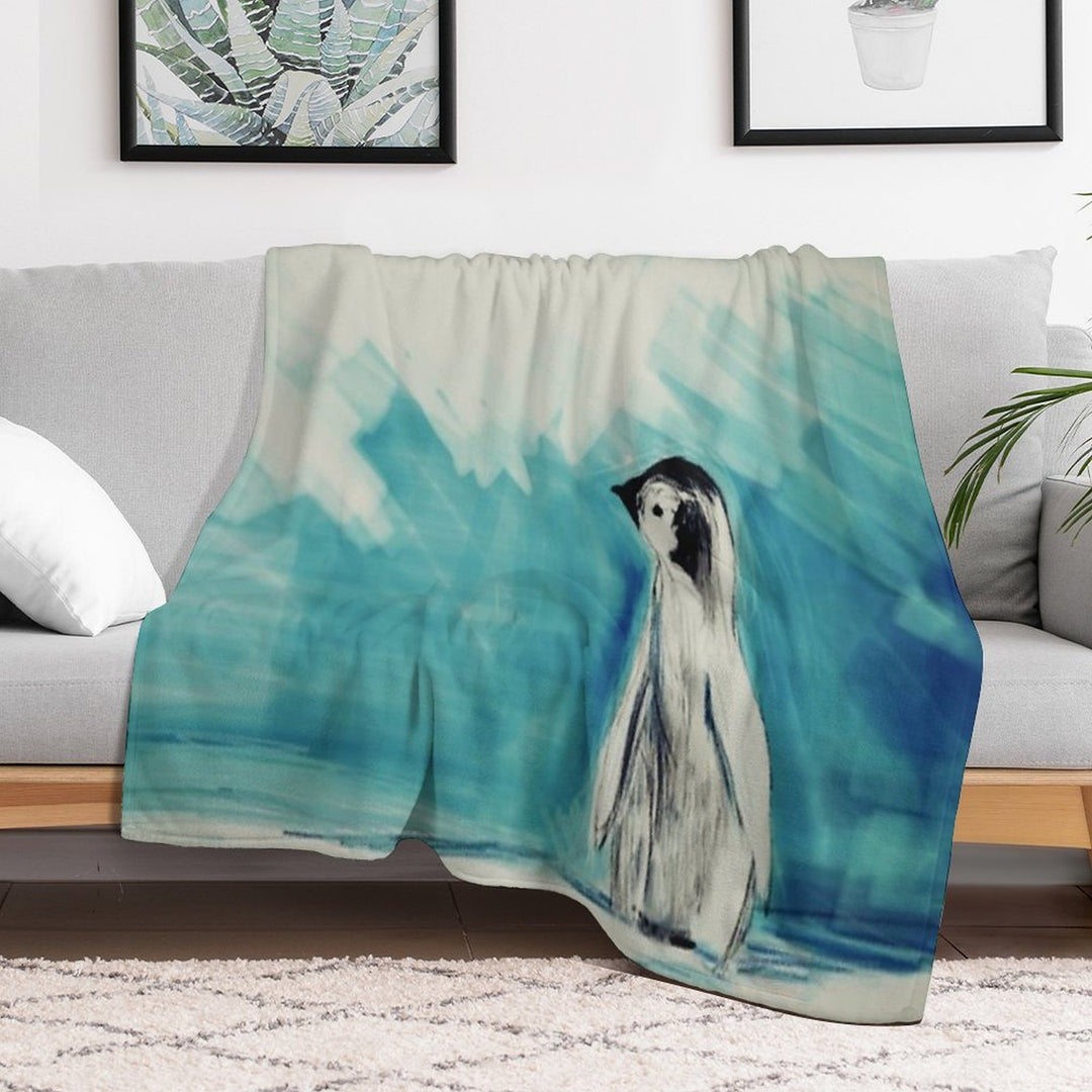 Baby Penguin Easy Care Throw Blanket