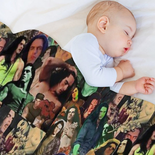 Type O Negative Peter Steele Dark Goth Collage Edit II Lightweight Throw Blanket