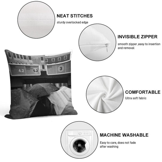 Ella Ella Eh Eh - Lomo Soft Short Plush Fabric Throw Pillow