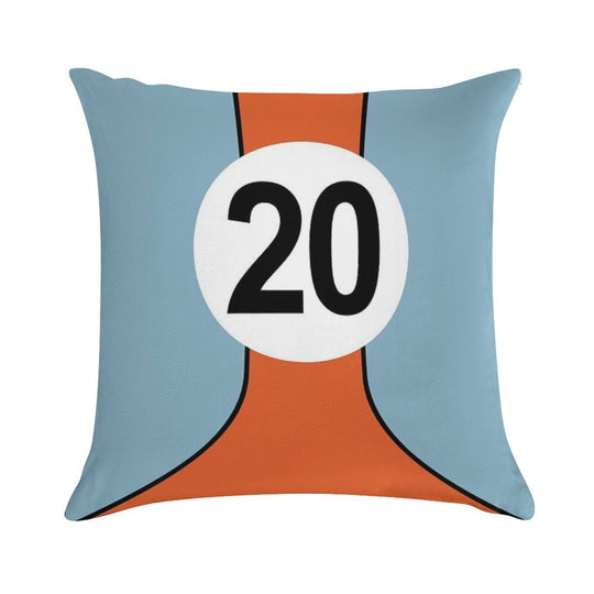 Racing Colours No20 Soft Short Plush Fabric Throw Pillow
