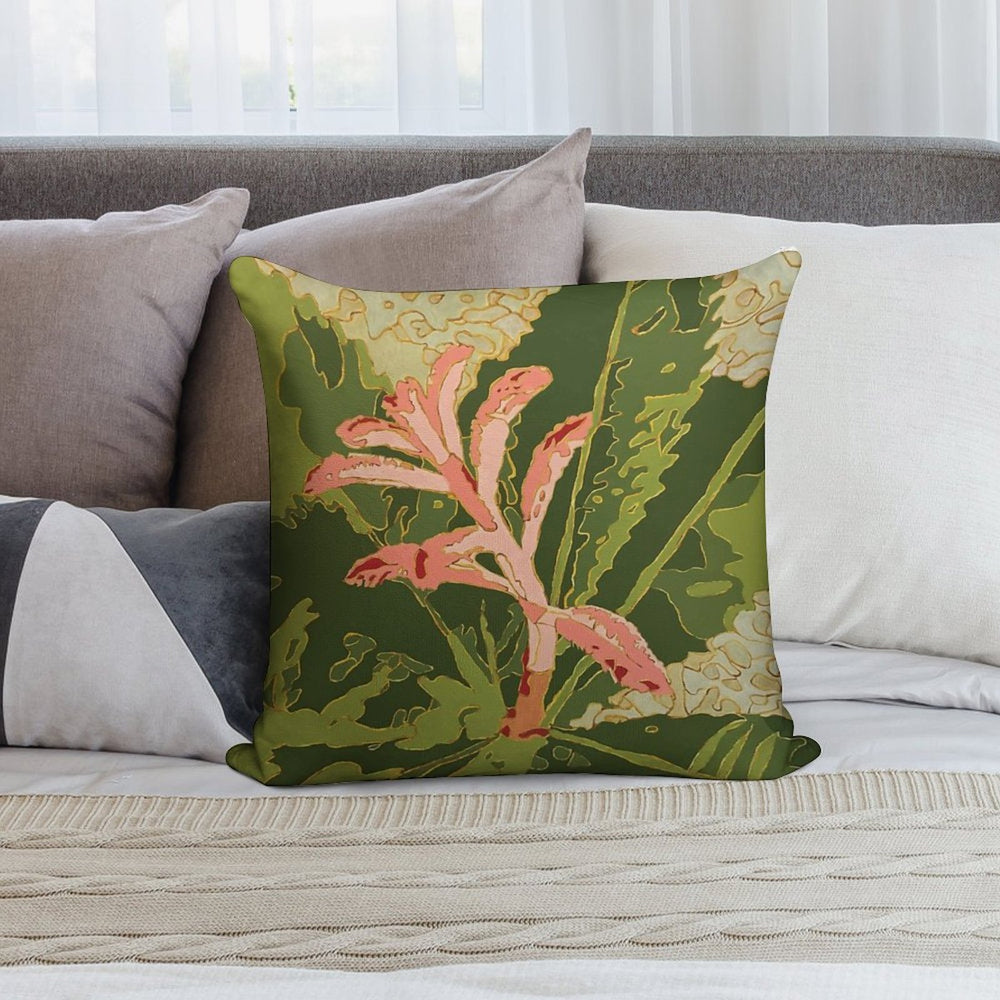 Swamp Banksia New Growth Soft Reinforced Edging Throw Pillow