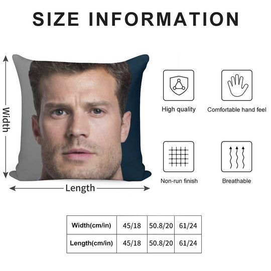 Jamie Dornan Soft Home Decor Throw Pillow