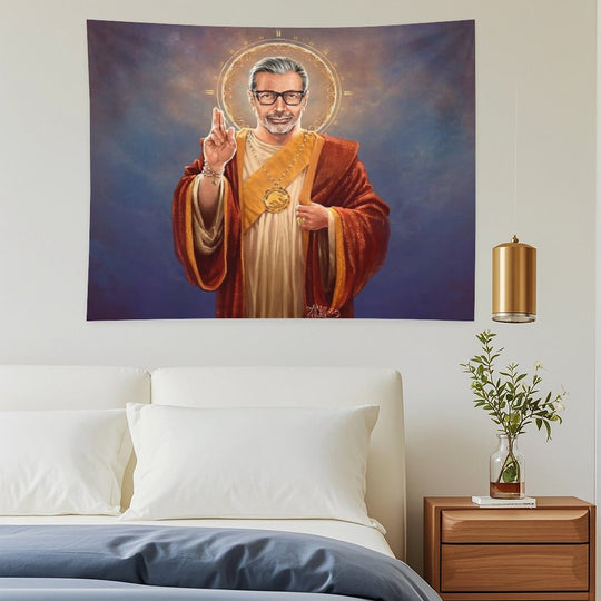 Saint Jeff of Goldblum, Jeff Goldblum Original Religious Painting Tapestry